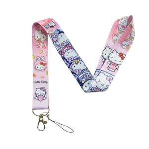 Kawaii Hk Phone Lanyards Id Card Holder Polyester Lanyards Assorted Anime Key Chains Phone Chain Baseball Lanyards
