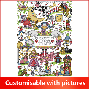 NKF Joyful Nursery Pattern Printed Kits de point de croix Home Decoration Embroidery Sets Crochet Kit - Product Image 2