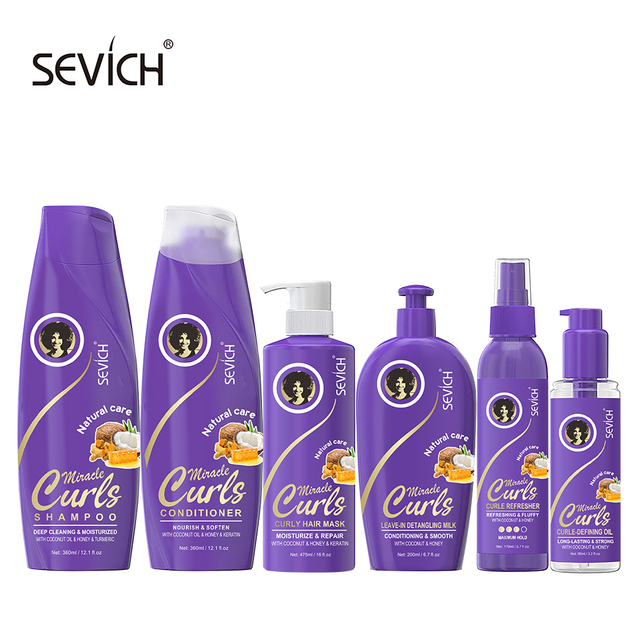 Factory Solid Curly Hair Care Set Organic Anti-Dandruff Nourishing Shampoo & Cream for Women Daily Use