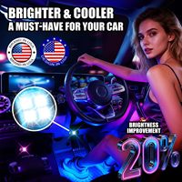 Luces LED Inalámbricas para Auto con Control Remoto, Recargables, Impermeables, 8 Colores, Luz Interior para Auto, Mini Luces LED Estroboscópicas