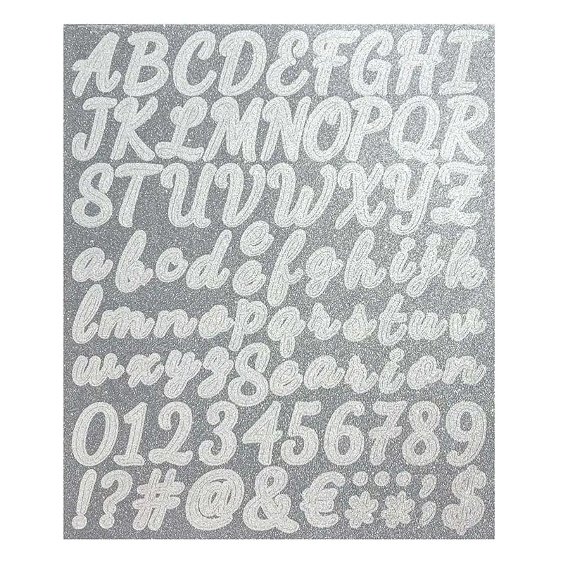 Glitter Letter Number Gold And Silver Creative Sticker Decorating DIY Dairy Plan And Scrapbook Stickers