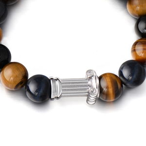 CL 2024 Men's Luxury Designer Jewelry New Arrival Fine Bracelet with <b>Real</b> Genuine <b>Tigers</b> Eye Crystal Bracelets & Bangles - Product Image 4