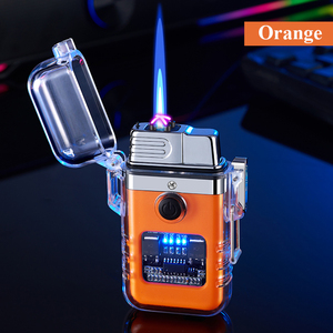 Encendedor de cigarrillos recargable USB tipo C de Gas recargable de butano impermeable a prueba de viento portátil ecológico para acampar al aire libre barbacoa - Product Image 5