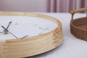 한국 가정 장식을위한 현대적인 간단한 스타일 간단한 디자인 나무 벽시계 - Product Image 5