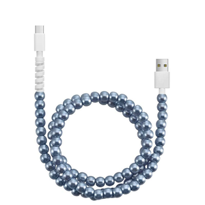 Cavo di ricarica USB Type-C con perle fatte a mano, alla moda ed elegante, per ricarica rapida e sincronizzazione dati, cavo per telefono elegante. - Product Image 4