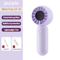 Ventilateur portable mini à main, alimenté par batterie, pour usage extérieur, fabriqué en ABS durable, simple réglage à trois vitesses pour un refroidissement rapide en été
