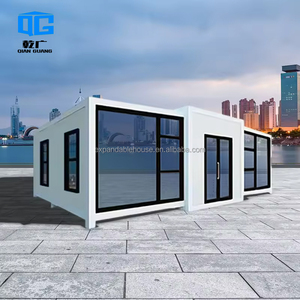 Vendite dirette contenitore espandibile case prefabbricate 20ft Mobile prefabbricata piccola casa con la parete di vetro della tenda e bagno completo - Product Image 2