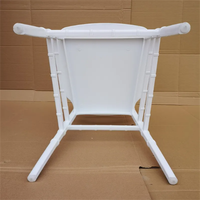 Vente en gros de chaises de salle à manger empilables de haute qualité en plastique PP blanches pour banquet, Tifanny Chiavari, chaises de mariage pour événements
