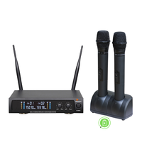 Microphones sans fil UHF professionnels karaoké rechargeables dynamiques à double canal Panvotech