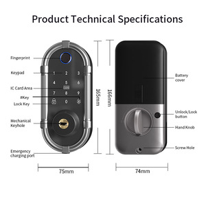 DL10T <strong>Screen</strong> <strong>Keypad</strong> Smart Door <strong>Lock</strong> | <strong>Electronic</strong> Digital Deadbolt with Passcode Access - Product Image 4
