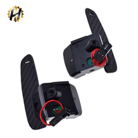 Volant de voiture noir de luxe HZ en fibre de carbone avec palettes de changement de vitesse magnétiques Plug & Play pour Chevrolet Corvette C7 Camaro LT1 RS Extender