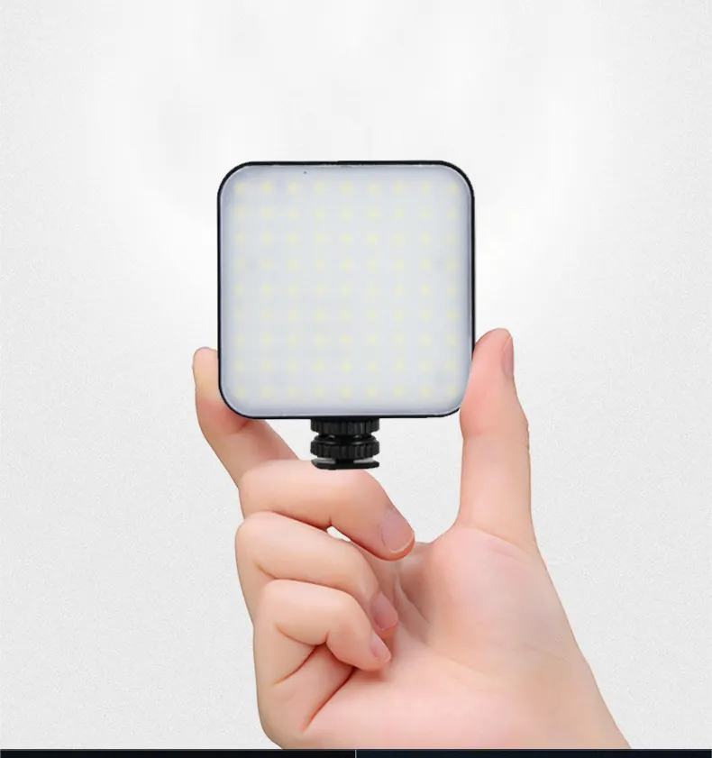 Luz de cámara de vídeo de iluminación de fotografía bicolor con abrazadera para luz de panel de relleno de zoom de maquillaje Vlog