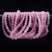 Perles de pierres précieuses naturelles de haute qualité, sans lait teint, Rose de Madagascar, Quartz Rose, perles rondes en vrac pour la fabrication de bijoux artisanaux