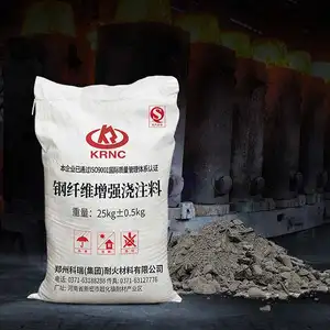 KERUI Best Price Wear-Resisitant Steel Fiber Castable Powder Block Low Cement For Furnace