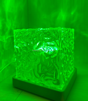Projecteur de Table et Plafond Moderne en Plastique Effet Vague Océanique, Décoration Intérieure, 16 Couleurs, Télécommande, Veilleuse Cristal à Changement de Couleur