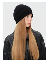 Bonnet unisexe en laine 100% tricoté sans revers, avec logo personnalisé brodé, motif fruits, dessins animés ou crânes, pour adultes, chaud et idéal pour l'hiver