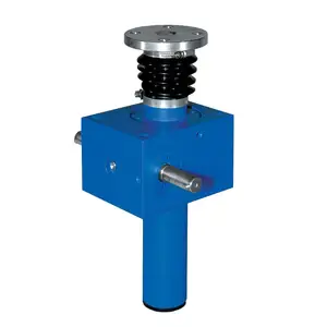 Machine worm screw jack lift with bellow boot and flange mounting