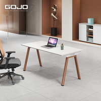 Petite table d'ordinateur en bois moderne et durable, table de direction pour personnel de bureau, table de poste de travail pour 4 personnes pour bureau