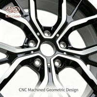 Rines de Aleación Forjados Nuevos de 18-22 Pulgadas para Automóvil, Color Negro Brillante, Mecanizado CNC, Diseño Bicolor, Construcción de Alta Resistencia