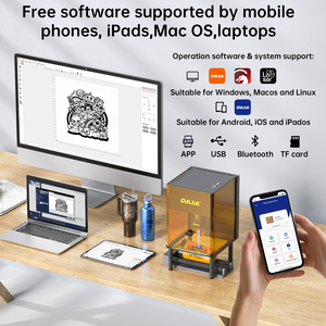 Chúng tôi nhiệm vụ miễn phí daja dj6 Pro Mini xách tay Laser Engraver kèm theo đầy đủ máy nhỏ khắc gỗ thép không gỉ giấy tờ cao su MDF sử dụng - Product Image 4