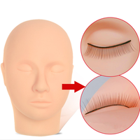 Tête de Mannequin de Massage Facial, outil de formation professionnelle, modèle cosmétique, pour extensions de cils, pratique