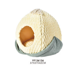 Cama para Gatos Premium de Felpa Suave, Diseño Hueco de Forro Polar Ártico, Cómoda y Aislada - Product Image 1