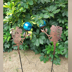 <b>Solar</b> <b>Fairy</b> Garden <b>Lights</b> Iron Stake Outdoor LED Dual Globe Water Resistant 2-Year Warranty - Product Image 4