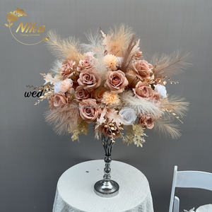 NIKA all'ingrosso pampa artificiale fiore rosa palla pampa <span class=keywords><strong>matrimonio</strong></span> <span class=keywords><strong>centrotavola</strong></span> fiori - Product Image 3