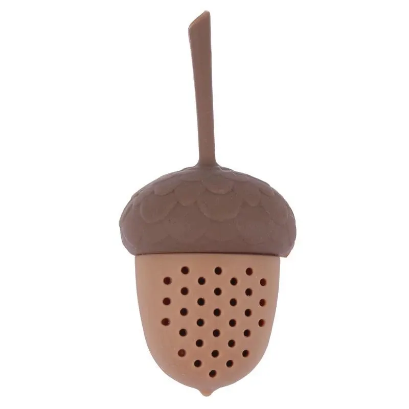 Dễ thương acorn Silicone trà Infuser thông nut hình dạng túi trà lọc sáng tạo Silicone trà lọc