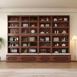 Phong cách Bắc Âu rắn gỗ sồi kệ sách văn phòng Tủ Sách kệ sách - Product Image 2