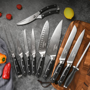 Juego de cuchillos de cocina de acero damasco, Santoku Premium, con mango de ABS, 18 piezas, gran oferta - Product Image 5