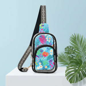 Bolso Bandolera Transparente de PVC con Estampado Floral, Bolso Pequeño para Mujer, Bolso Cruzado para Mujer - Product Image 6