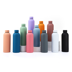 Eco-Friendly Stainless Steel Insulated Tumbler Straight Thermal Water Bottle Screw Lid Bulk Custom Logo 12 Colors Drinkware