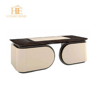 Chaise de bureau de direction pivotante haut de gamme en cuir à dossier haut, réglable en hauteur, pour bureau moderne et luxueux