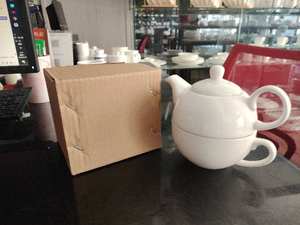 400ML 13.5OZ Bule Branco Pote De Chá De Porcelana e Chá para Um Conjunto Teacup e Pires Set Bules Set for One - Product Image 3