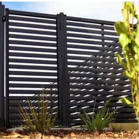 Panneaux de clôture modernes en alliage d'aluminium à lattes, résistants à la décomposition, certifiés CE, pour l'intimité, treillis de jardin, extérieur, vente chaude