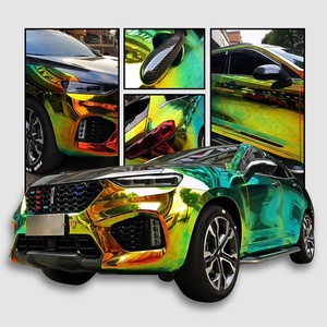 Bán Buôn Oxit Cầu Vồng Chrome Trắng Pet Tự Động Xe Bọc Co Giãn Cầu Vồng Chrome Vinyl Cao Cấp Xe Phim Từ Các Nhà Sản Xuất - Product Image 2