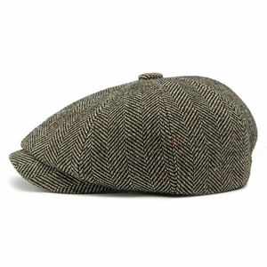 Recién llegado, Boina de lana, sombrero de vaquera para hombres y mujeres, gorro cálido de invierno octogonal Retro con estilo, gorro de vendedor de periódicos - Product Image 3