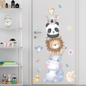 Pegatina <span class=keywords><strong>de</strong></span> animales <span class=keywords><strong>de</strong></span> dibujos animados, Mural <span class=keywords><strong>de</strong></span> león, elefante, Panda <span class=keywords><strong>para</strong></span> dormitorio <span class=keywords><strong>de</strong></span> niños, papel tapiz autoadhesivo <span class=keywords><strong>para</strong></span> sala <span class=keywords><strong>de</strong></span> estar <span class=keywords><strong>de</strong></span> bebé, calcomanía decorativa - Product Image 2