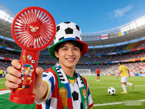 Ventilador Eléctrico de Mano Grande para la Copa Mundial de Fútbol, 3 Velocidades, Batería de Litio 18650 - Product Image 2