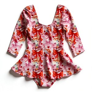 Robe barboteuse à manches longues pour tout-petits Ruidian personnalisée, imprimée pour la Saint-Valentin, en bambou, avec boutons, pour les enfants de 0 à 3 ans - Product Image 5