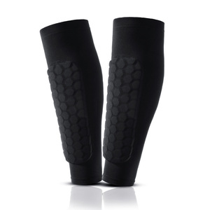 Manchon de compression respirant à séchage rapide pour mollets, avec protection de tibia en EVA alvéolé, pour football, basketball, <span class=keywords><strong>volleyball</strong></span> - Product Image 1