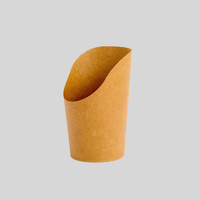 Gobelets inclinés en kraft de 16 oz, gobelets angulaires compacts pour frites, pour petites portions de frites dans les restaurants décontractés