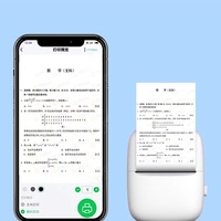 Printer Mini Saku Pintar 2024 untuk Pelajar, Pencetak Label Bluetooth, Impresora Thermal untuk Hadiah Anak-Anak