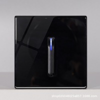 Autobloquant transfrontalier pour interrupteur moderne intelligent Panneau de boutons à clé noire Lumière LED Dissimulée Maison Hôtel Maison Prise Trempé