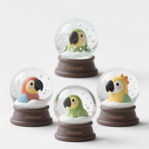 Globo d'acqua in resina Marmot da 3,5 pollici - Globo <span class=keywords><strong>di</strong></span> neve alpino 3D dipinto a mano con LED, ordine personalizzato all'ingrosso - Product Image 2