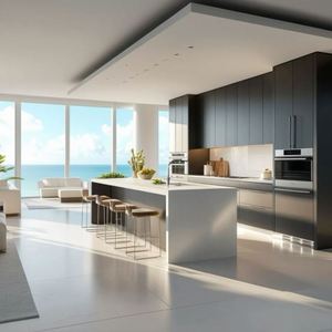 Customizable One-Stop Solution Modern Milimalist White Lacquer Furniture MDF Board Kitchen Cabinet - Product Image 4