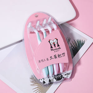 Rasoir de sécurité à trois couches avec poignée antidérapante Maiduola Private Label, 4 pièces, pour femmes et hommes, achat de rasoir de sécurité MDL006 - Product Image 6