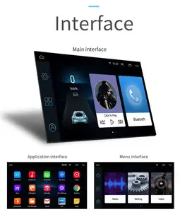 Monitor automotivo com tela touch, rádio multimídia para android 8.1 com tela touch screen de 7 polegadas, 1080*600 hd 1080p