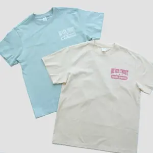 YKH t-shirt polos 230GSM katun 100% untuk pencetak kualitas tinggi Logo kustom ukuran besar kaus pria kosong